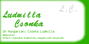 ludmilla csonka business card
